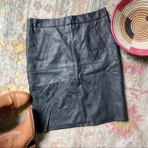 Cabi Faux Leather Black Skirt